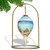 4.75” Ivory and Blue Beach glass Hanging Christmas Ornament