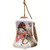 4” White and Brown Snowman with Animals Hand Painted Mouth Blown Glass Hanging Christmas Ornament