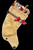 21.5" Beige Golden Retriever Dog Christmas Stocking