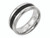 Chisel Titanium Black Enameled 8mm Polished Wedding Band TB233 - TB233K125
