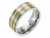 Chisel Titanium Grooved Yellow Ip-plated 8mm Brushed and Polished Wedding Band TB362 - TB362K9