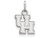 LogoArt Sterling Silver University Of Houston Xs Pendant Necklace SS001UHOT