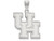 LogoArt Sterling Silver University Of Houston Large Pendant Necklace SS004UHOT