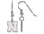 LogoArt Sterling Silver University Of Nebraska Xs Earrings Dangle
