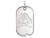 LogoArt Sterling Silver East Carolina University Small Dog Tag Pendant Necklace