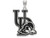 LogoArt Sterling Silver University Of Delaware XL Enamel Pendant Necklace SS006UDET