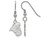 LogoArt Sterling Silver Coastal Carolina University Small Dangle Earrings Wire