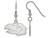 LogoArt Sterling Silver University Of Kansas Small Dangle Earrings Wire