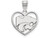 LogoArt Sterling Silver Kansas State University Pendant Necklace in Heart SS017KSUT