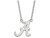 LogoArt Sterling Silver University Of Alabama Large Pendant Necklace SS016UAL18T