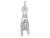 Finejewelers 14k White Gold Rock On Sign Charm