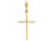 FJC Finejewelers 14k Yellow Gold Polished Cross Charm K1174A