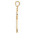 FJC Finejewelers 14k Yellow Gold with Rhodium Bright Cut Cross Charm D4414A