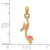 Finejewelers 14k Yellow Gold Pink Open Toe High Heel 3d Shoe Charm