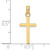 FJC Finejewelers 14k Yellow Gold Block Style Stick Cross Polish Charm K8410A