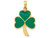 FJC Finejewelers 14k Yellow Gold Green Enameled Shamrock Charm C2195A
