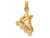 FJC Finejewelers 14k Yellow Gold Solid Polished 3d Rollerblade Charm C2638A