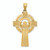 FJC Finejewelers 14k Yellow Gold Celtic Claddagh Cross Charm C2703A