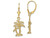 Finejewelers 14k Yellow Gold Double Palm Trees with Tall Trunks Leverback Earrings
