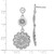 FJC Finejewelers 14k White Gold Sunflower Style Double Drop Bright Cut Accent Charm TE882WB