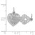 FJC Finejewelers 14k White Gold Key Heart Break-apart Charm WCH2B