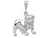 FJC Finejewelers 14k White Gold Bulldog Charm WCH95B