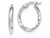 FJC Finejewelers 14k White Gold Polished Oval Hoop Earrings TF670B