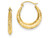 FJC Finejewelers 14k Yellow Gold Textured Hollow Hoop Earrings TL778A