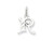 FJC Finejewelers 14k White Gold Bright-cut Initial R Charm WCH139RB