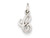 FJC Finejewelers 14 kt White Gold Casted Initial C Charm WCH138CB