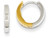 FJC Finejewelers 14 kt Two Tone Gold 2mm Hinged Hoop Earrings TL156C
