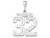 FJC Finejewelers 14k White Gold Large Bright Cut Number 32 Charm WLN32B