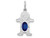 FJC Finejewelers 14k White Gold Boy 6x4 Oval Genuine Sapphire September Birthstone Charm XCK51B
