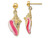 Finejewelers 14k Yellow Gold Enamel Conch Shell Dangle Earringspink White