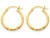 FJC Finejewelers 14k Yellow Gold Satin and Bright-cut 2mm Round Tube Hoop Earrings TC210A