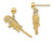 FJC Finejewelers 14k Yellow Gold 3d Parrot Dangle Earrings TE675A