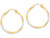 FJC Finejewelers 14k Yellow Gold and Rhodium Bright-cut 2.5mm Twisted Hoop Earrings TC436A