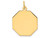 FJC Finejewelers 14k Yellow Gold Plain .009 Gauge Engravable Octagonal Disc Charm 19 x 25mm XM18109A
