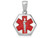 Finejewelers 14k White Gold Enameled Medical Disk Charm
