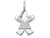 Finejewelers 14k White Gold Mini Girl Charm