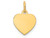 FJC Finejewelers 14k Yellow Gold Plain .009 Gauge Engravable Heart Disc Charm XM19409A