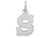 FJC Finejewelers 14k White Gold Small Block Initial S Charm YC665SB