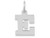FJC Finejewelers 14k White Gold Small Block Initial E Charm YC665EB