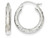 FJC Finejewelers 14k White Gold Satin and Bright-cut 3mm Round Hoop Earrings TC278B