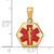 Finejewelers 14k Yellow Gold Enameled Medical Disk Charm