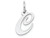 FJC Finejewelers 14k White Gold Small Fancy Script Initial C Charm YC651CB