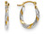 FJC Finejewelers 14k Yellow Gold and Rhodium Madi K Twist Hoop Children Earrings SE2380A