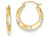 FJC Finejewelers 14k Yellow Gold and Rhodium Madi K Flowers Hollow Hoop Children Earrings SE2429A