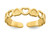 FJC Finejewelers 14k Yellow Gold Polished Adjustable Heart Patterned Toe-Ring R798A