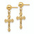 FJC Finejewelers 14k Yellow Gold Polished Crucifix Post Earrings REL179A